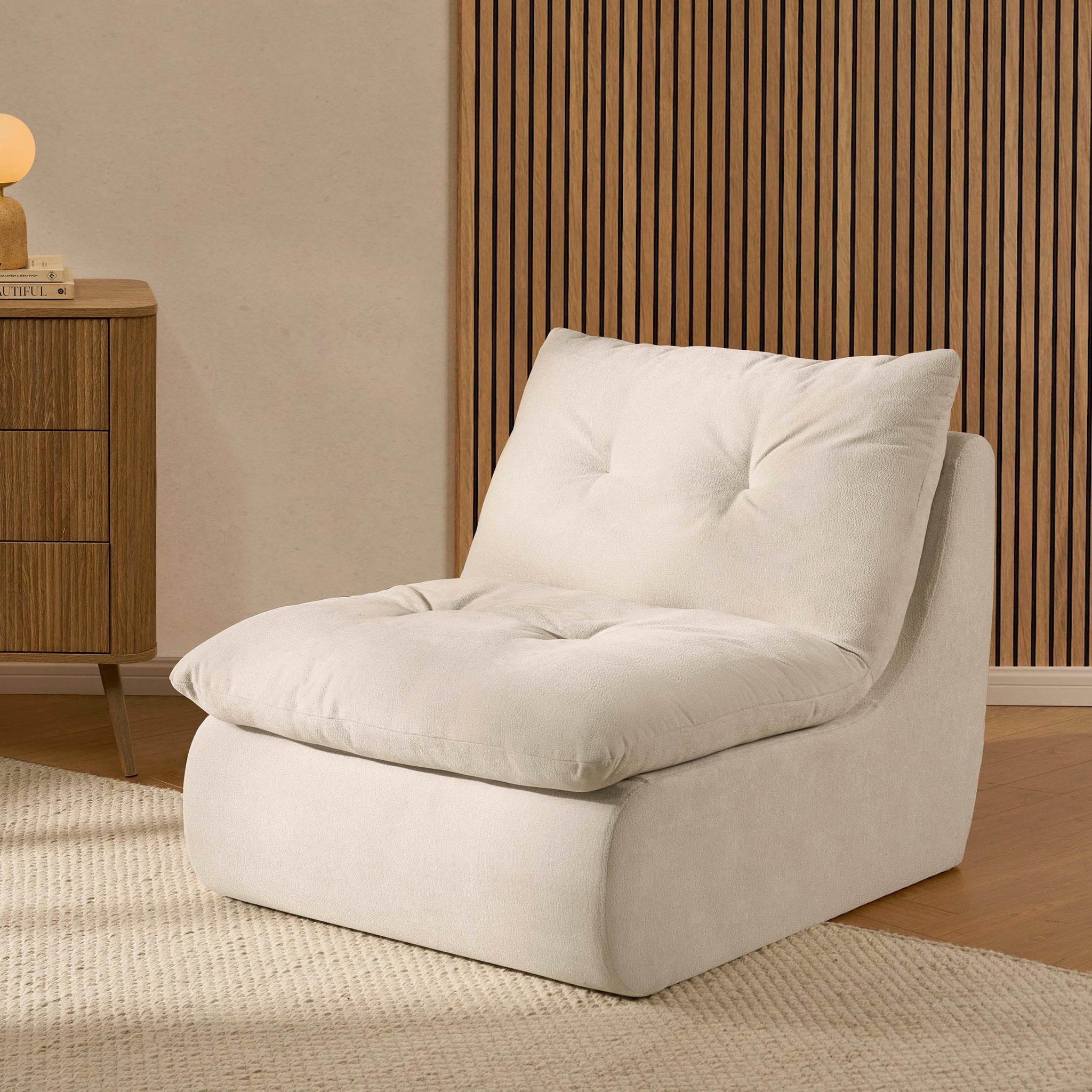 Dusklia - Immy Relaxed Accent Chair - Chenille Ivory