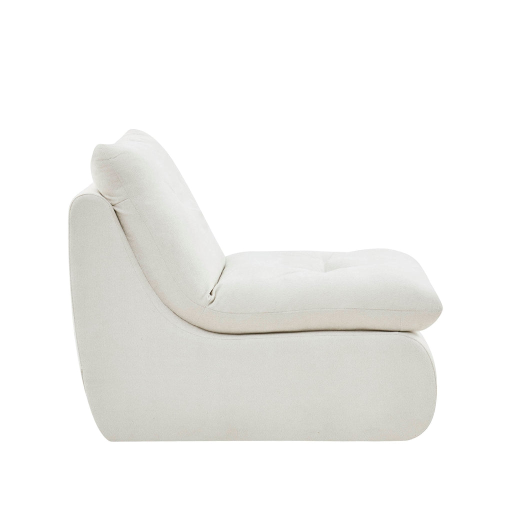 Dusklia - Immy Relaxed Accent Chair - Chenille Ivory