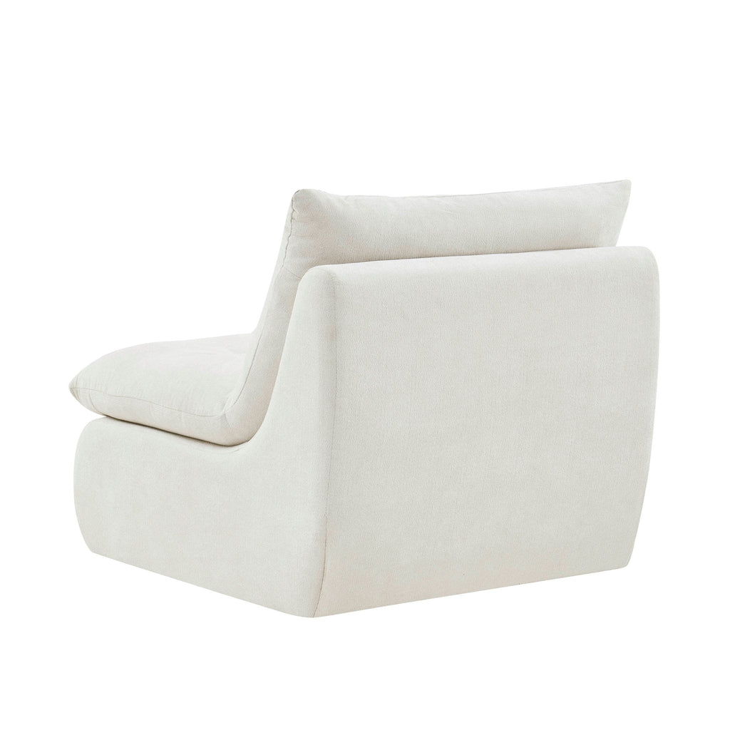 Dusklia - Immy Relaxed Accent Chair - Chenille Ivory