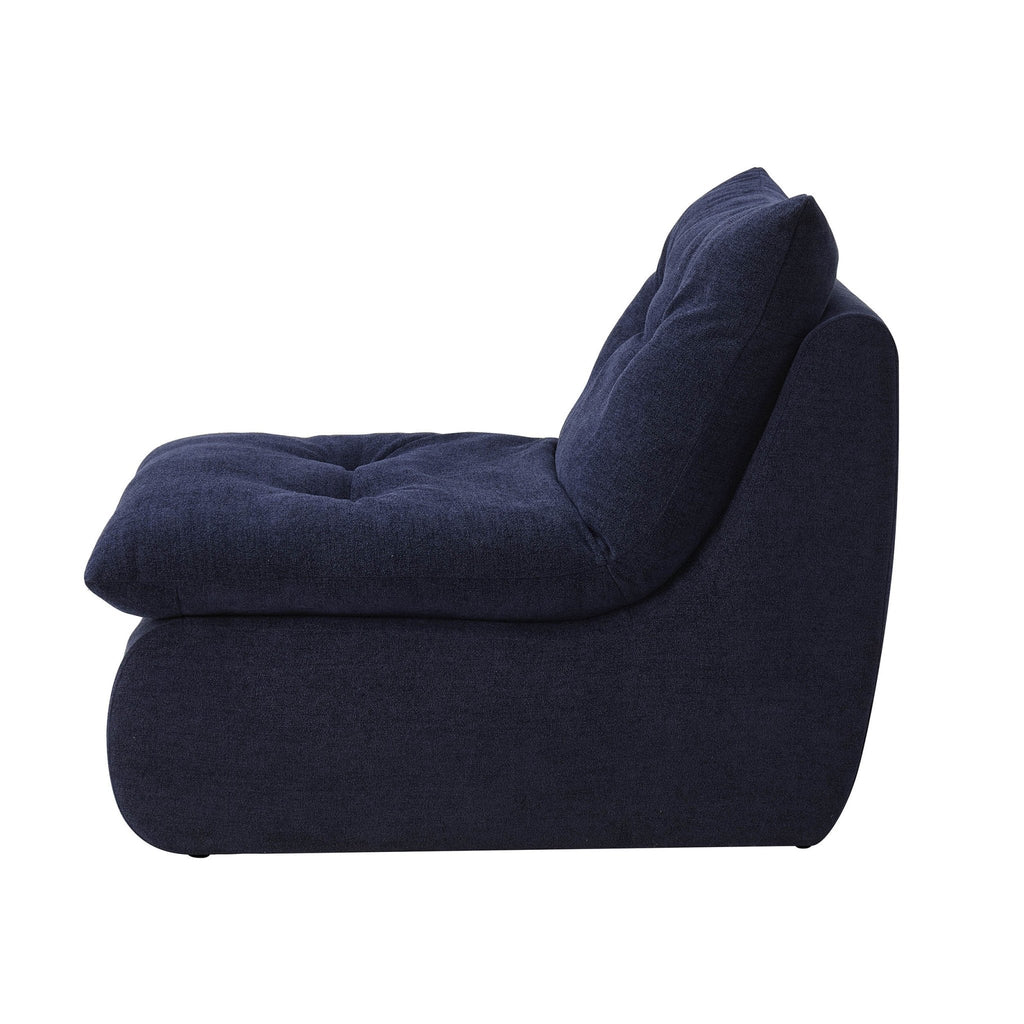 Dusklia - Immy Relaxed Accent Chair - Chenille Navy