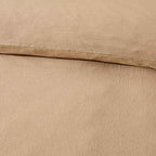 Dusklia - Imogen 100% Cotton Ladder Edge Duvet Cover & Pillowcase Set - Light Taupe