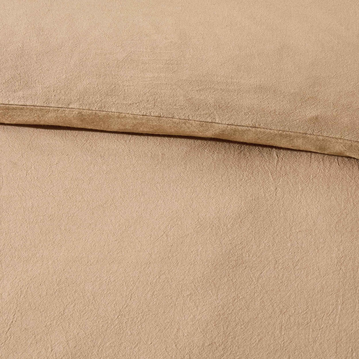 Dusklia - Imogen 100% Cotton Ladder Edge Duvet Cover & Pillowcase Set - Light Taupe