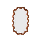 Dusklia - Indie Wavy Wood Mirror - Mid Wood