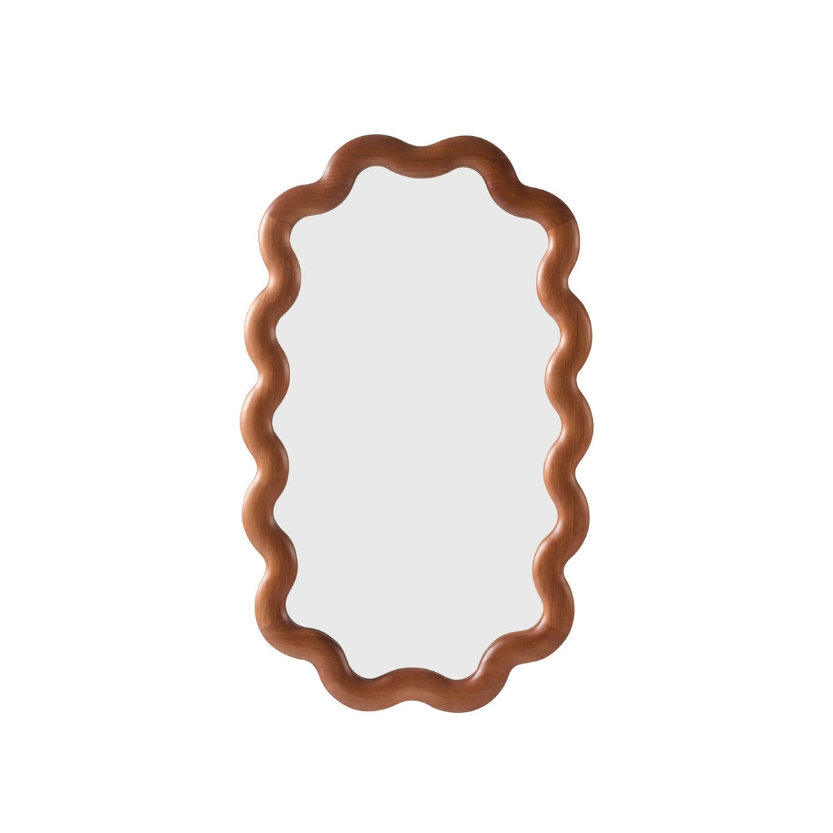 Dusklia - Indie Wavy Wood Mirror - Mid Wood