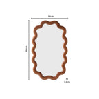 Dusklia - Indie Wavy Wood Mirror - Mid Wood