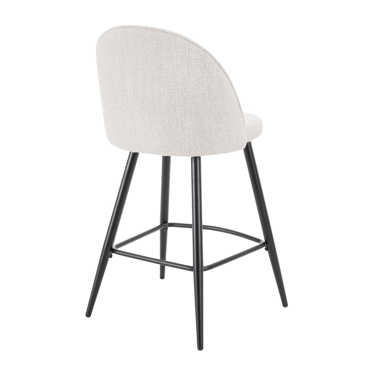 Dusklia - Iris Set Of 2 Barstools - Boucle Ivory/Black
