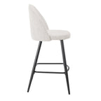 Dusklia - Iris Set Of 2 Barstools - Boucle Ivory/Black