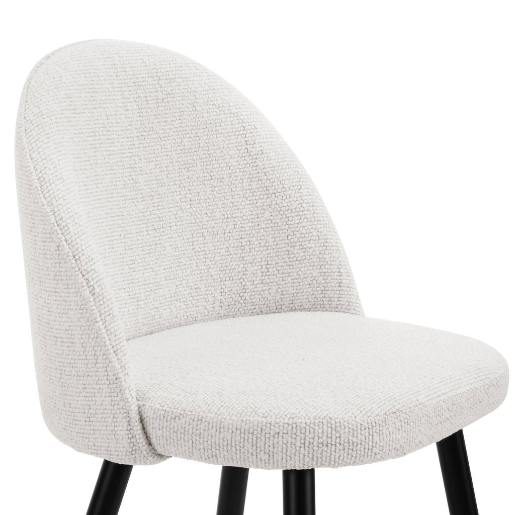 Dusklia - Iris Set Of 2 Barstools - Boucle Ivory/Black