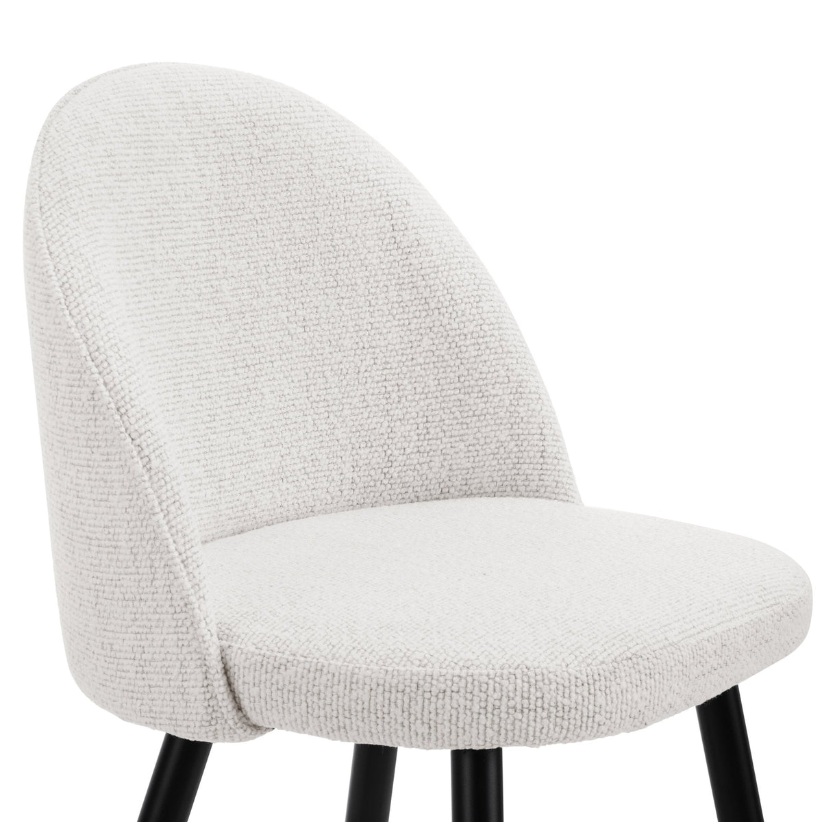 Dusklia - Iris Set Of 2 Barstools - Boucle Ivory/Black
