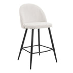 Dusklia - Iris Set Of 2 Barstools - Boucle Ivory/Black