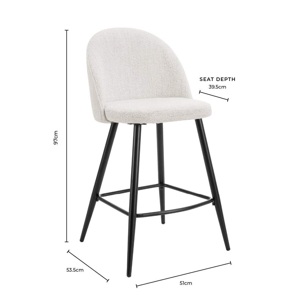 Dusklia - Iris Set Of 2 Barstools - Taupe/Black