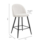 Dusklia - Iris Set Of 2 Barstools - Taupe/Black