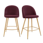 Dusklia - Iris Set Of 2 Barstools - Berry/Natural