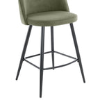 Dusklia - Iris Set Of 2 Barstools - Sage Green/Black