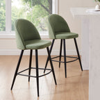 Dusklia - Iris Set Of 2 Barstools - Sage Green/Black