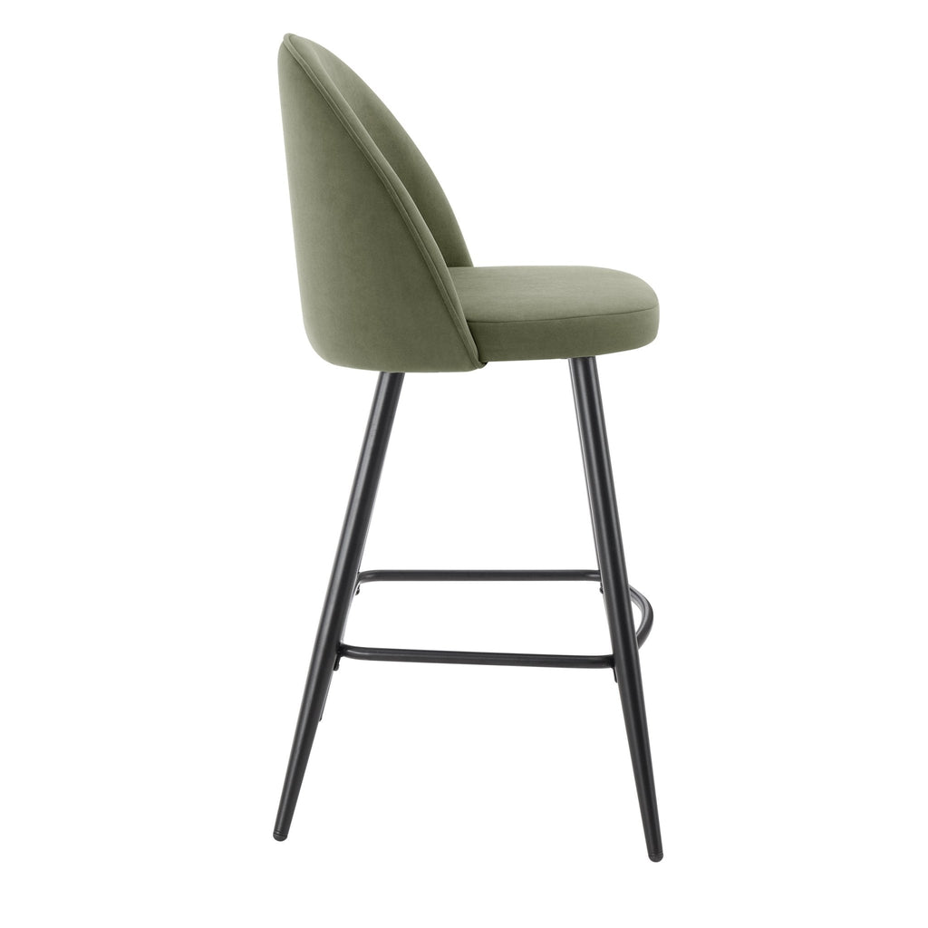Dusklia - Iris Set Of 2 Barstools - Sage Green/Black