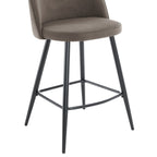 Dusklia - Iris Set Of 2 Barstools - Taupe/Black