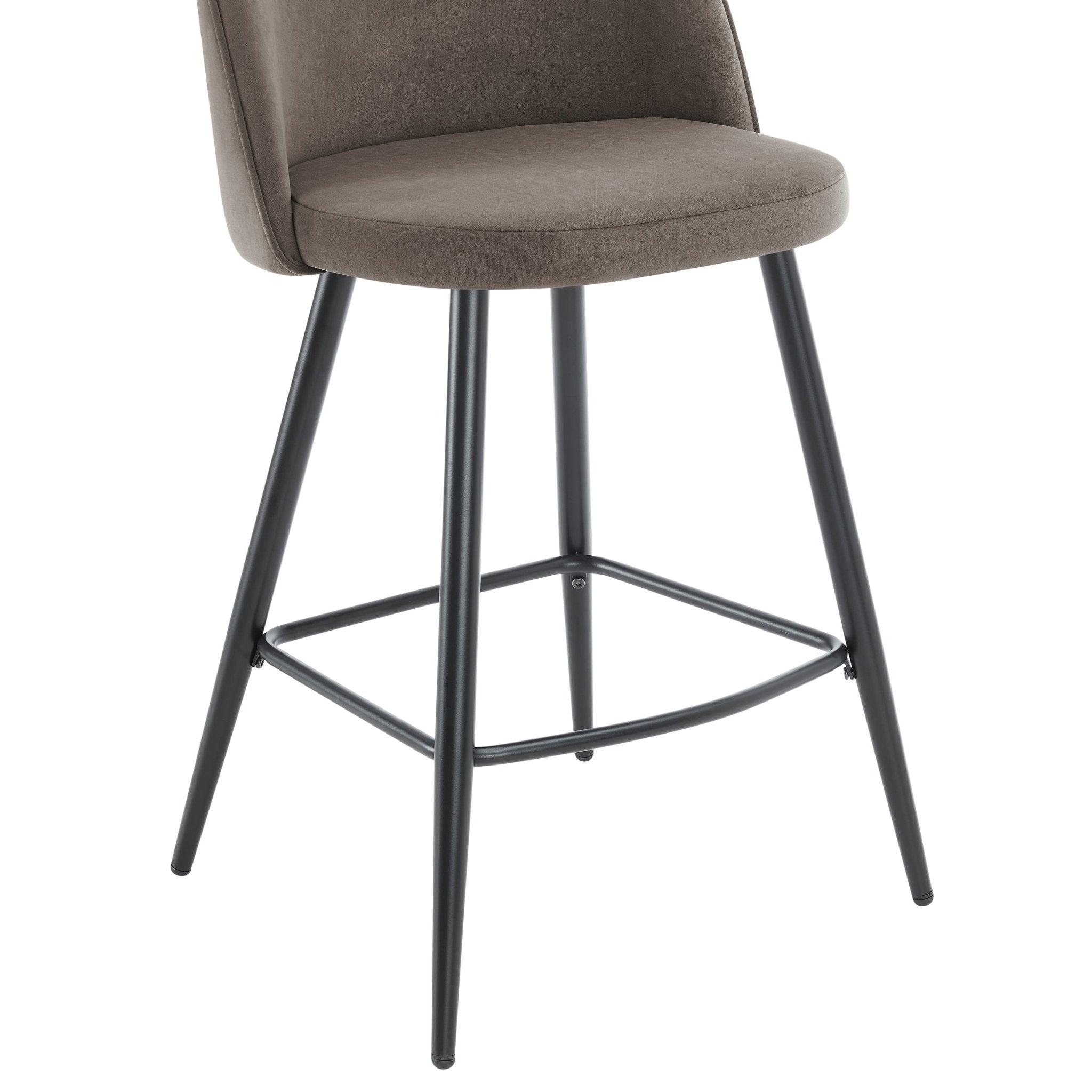 Dusklia - Iris Set Of 2 Barstools - Taupe/Black