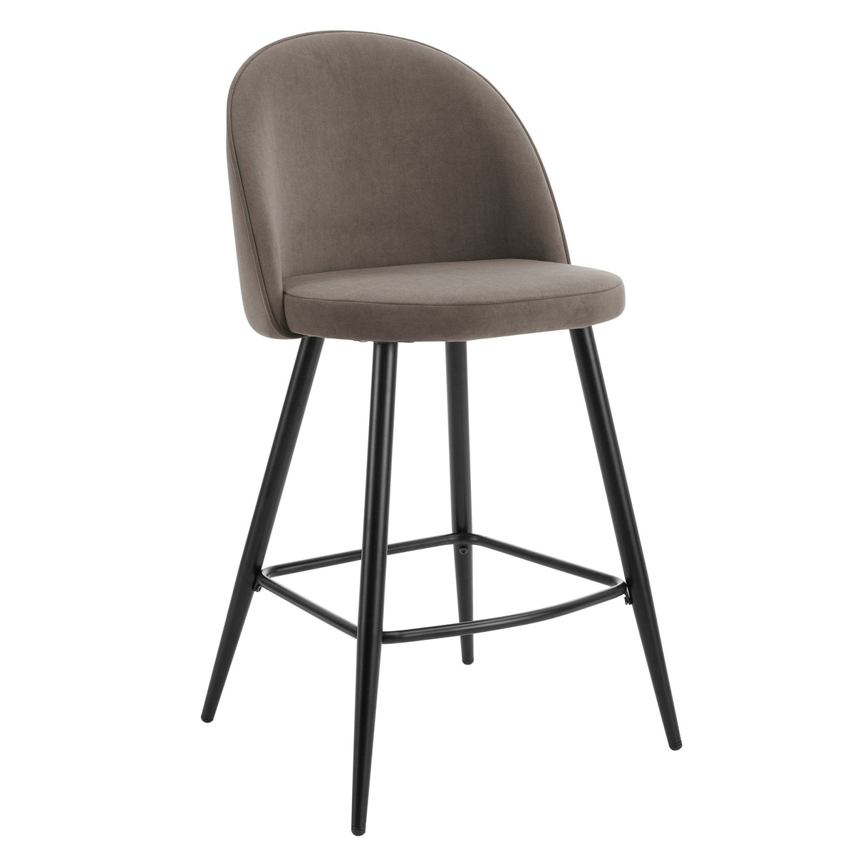 Dusklia - Iris Set Of 2 Barstools - Taupe/Black
