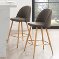 Dusklia - Iris Set of 2 Barstools - Taupe/Natural