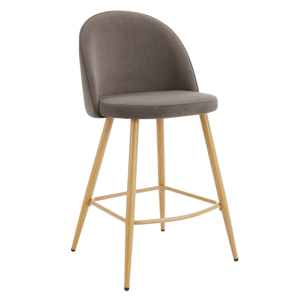 Dusklia - Iris Set of 2 Barstools - Taupe/Natural