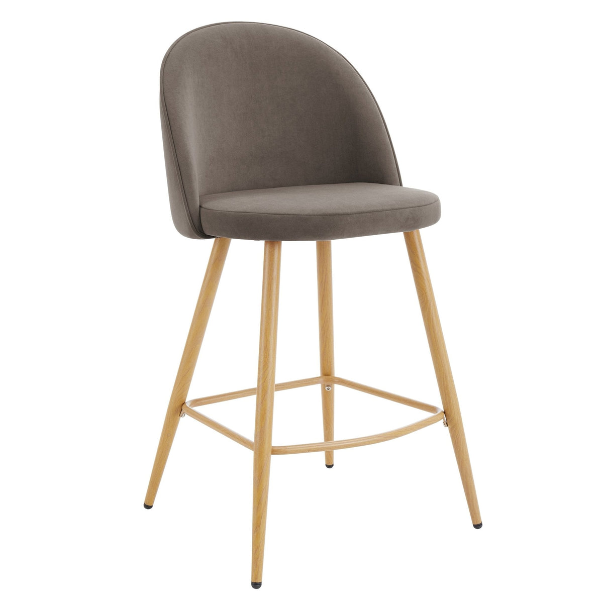 Dusklia - Iris Set of 2 Barstools - Taupe/Natural