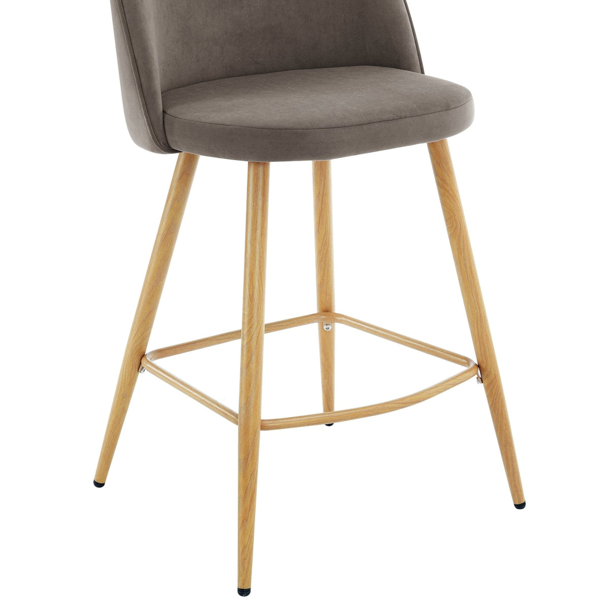 Dusklia - Iris Set of 2 Barstools - Taupe/Natural
