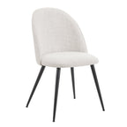 Dusklia - Iris Set Of 2 Dining Chairs - Boucle Ivory/Black