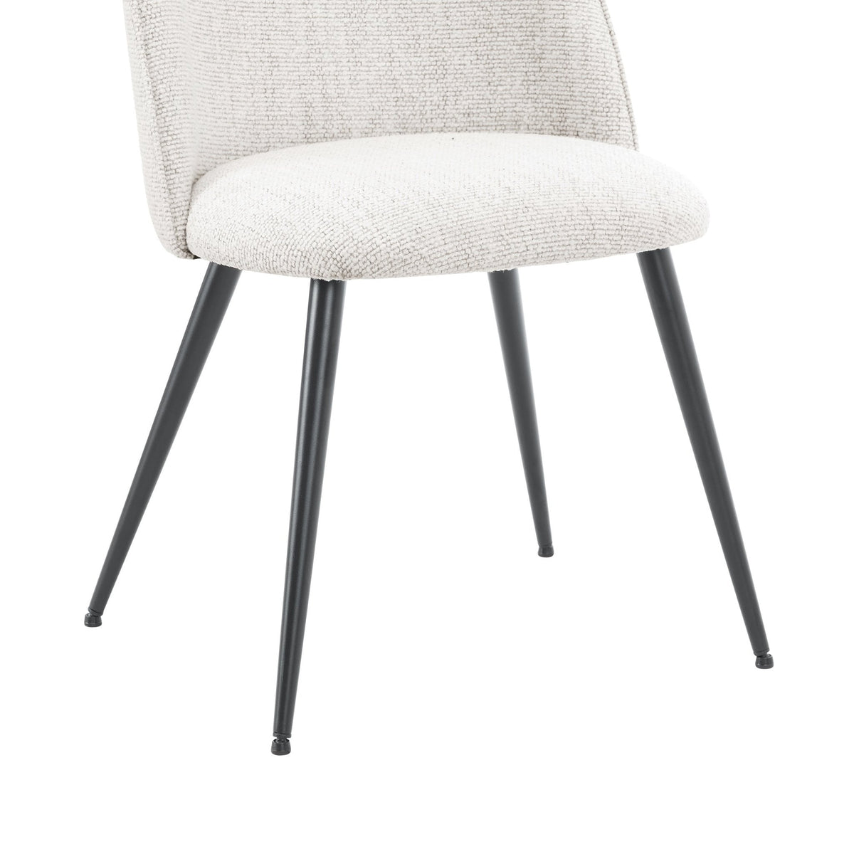 Dusklia - Iris Set Of 2 Dining Chairs - Boucle Ivory/Black