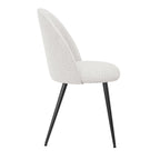 Dusklia - Iris Set Of 2 Dining Chairs - Boucle Ivory/Black