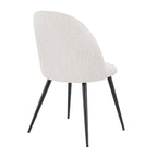 Dusklia - Iris Set Of 2 Dining Chairs - Boucle Ivory/Black