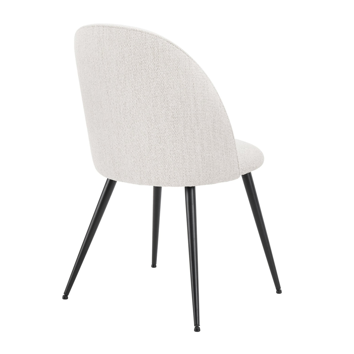 Dusklia - Iris Set Of 2 Dining Chairs - Boucle Ivory/Black