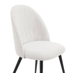 Dusklia - Iris Set Of 2 Dining Chairs - Boucle Ivory/Black