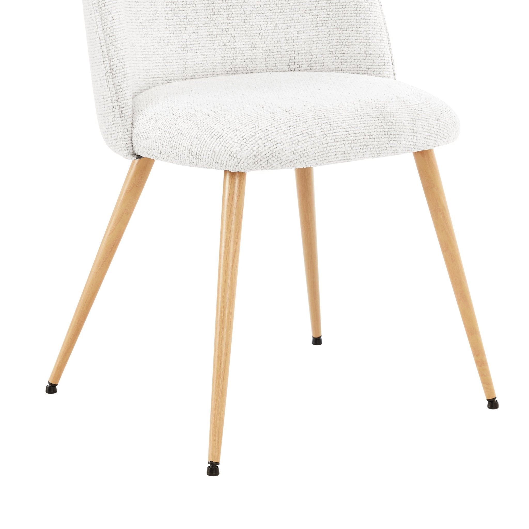 Dusklia - Iris Set Of 2 Dining Chairs - Boucle Ivory/Natural