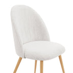 Dusklia - Iris Set Of 2 Dining Chairs - Boucle Ivory/Natural