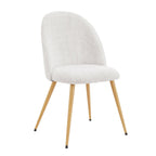 Dusklia - Iris Set Of 2 Dining Chairs - Boucle Ivory/Natural