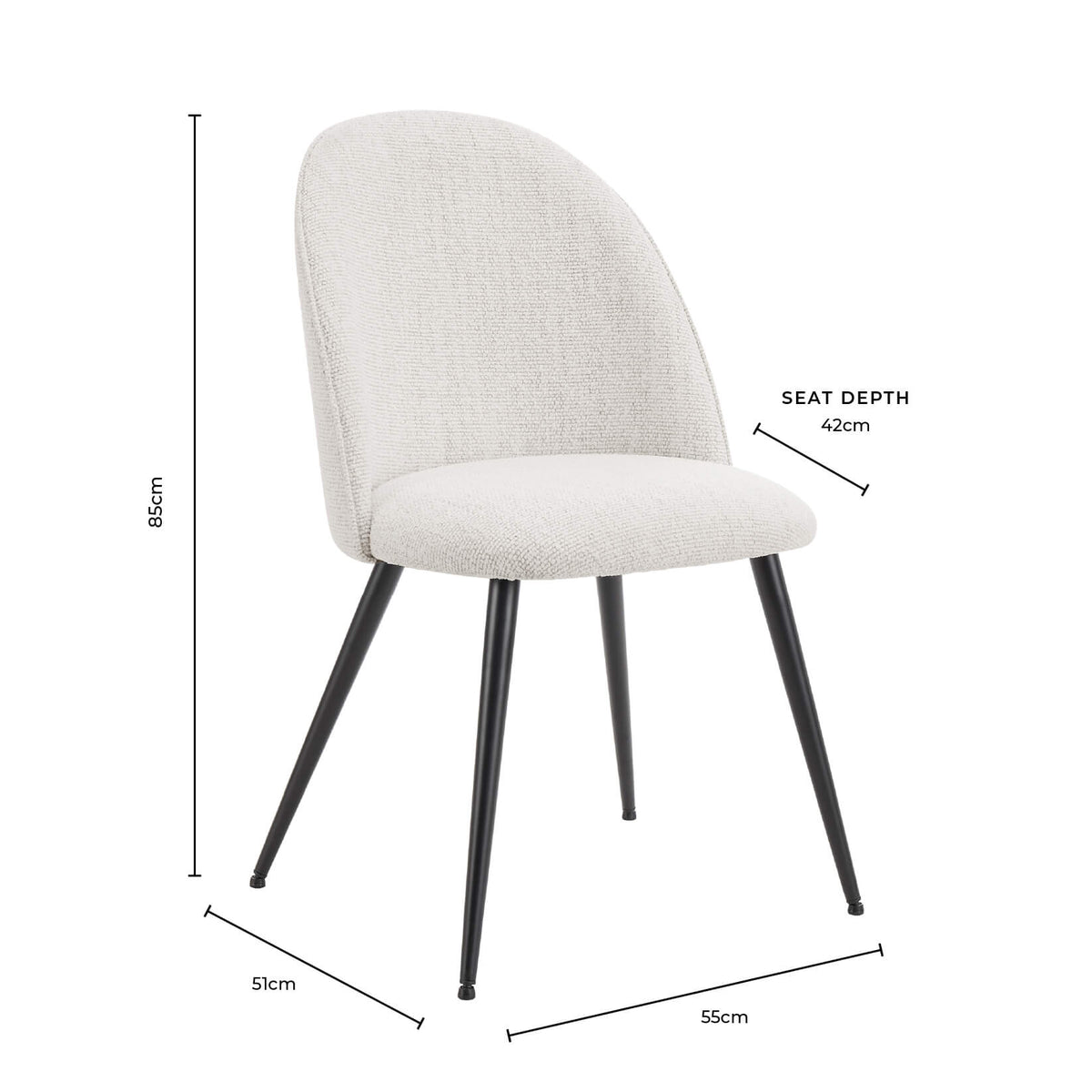 Dusklia - Iris Set of 2 Dining Chairs - Natural Stripe