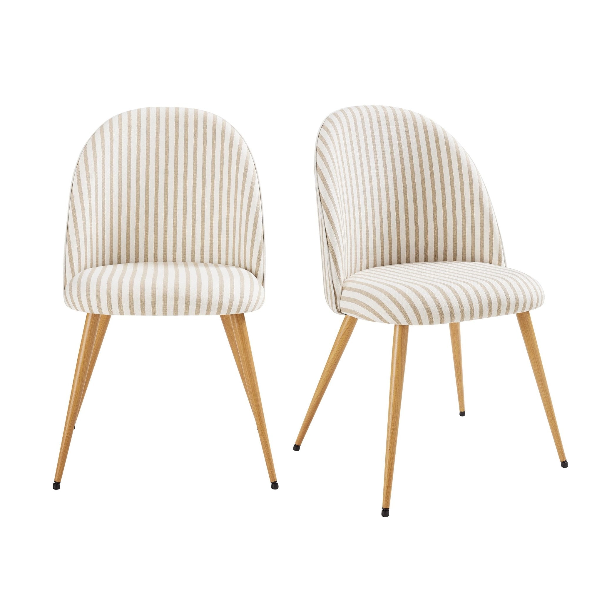 Dusklia - Iris Set of 2 Dining Chairs - Natural Stripe