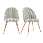 Dusklia - Iris Set of 2 Dining Chairs - Sage Stripe