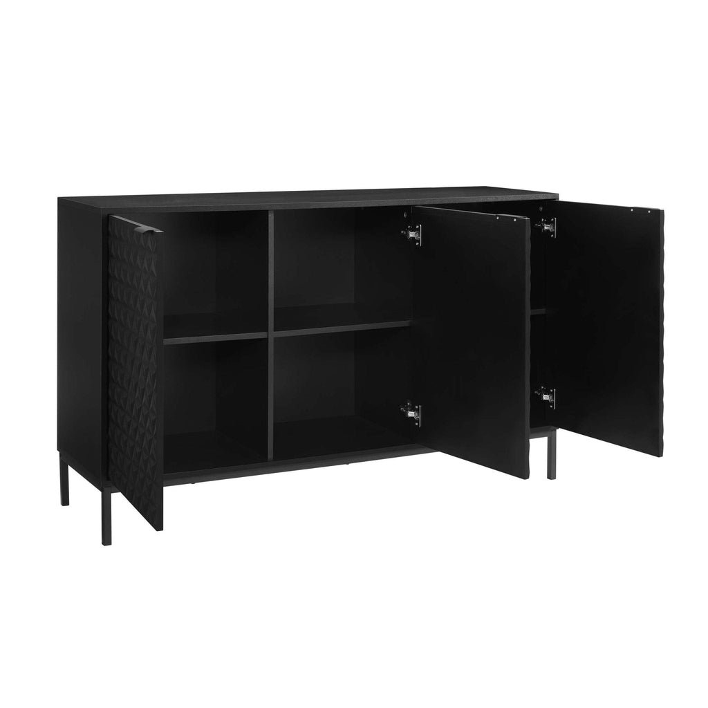 Dusklia - Isabella 3 Door Sideboard - Black