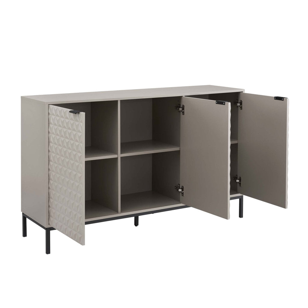 Dusklia - Isabella 3 Door Sideboard - Taupe