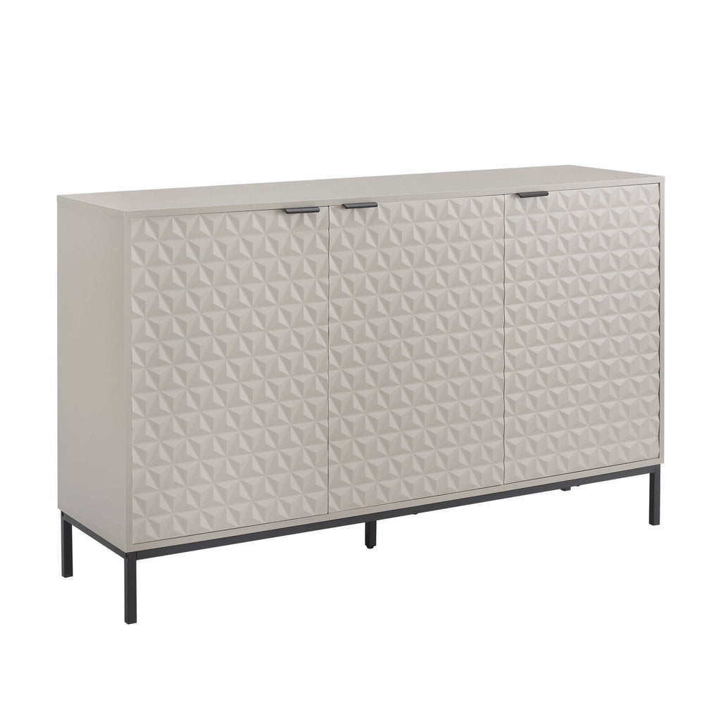 Dusklia - Isabella 3 Door Sideboard - Taupe
