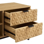 Dusklia - Isabella TV Unit  for TVs up to 60- Light Wood