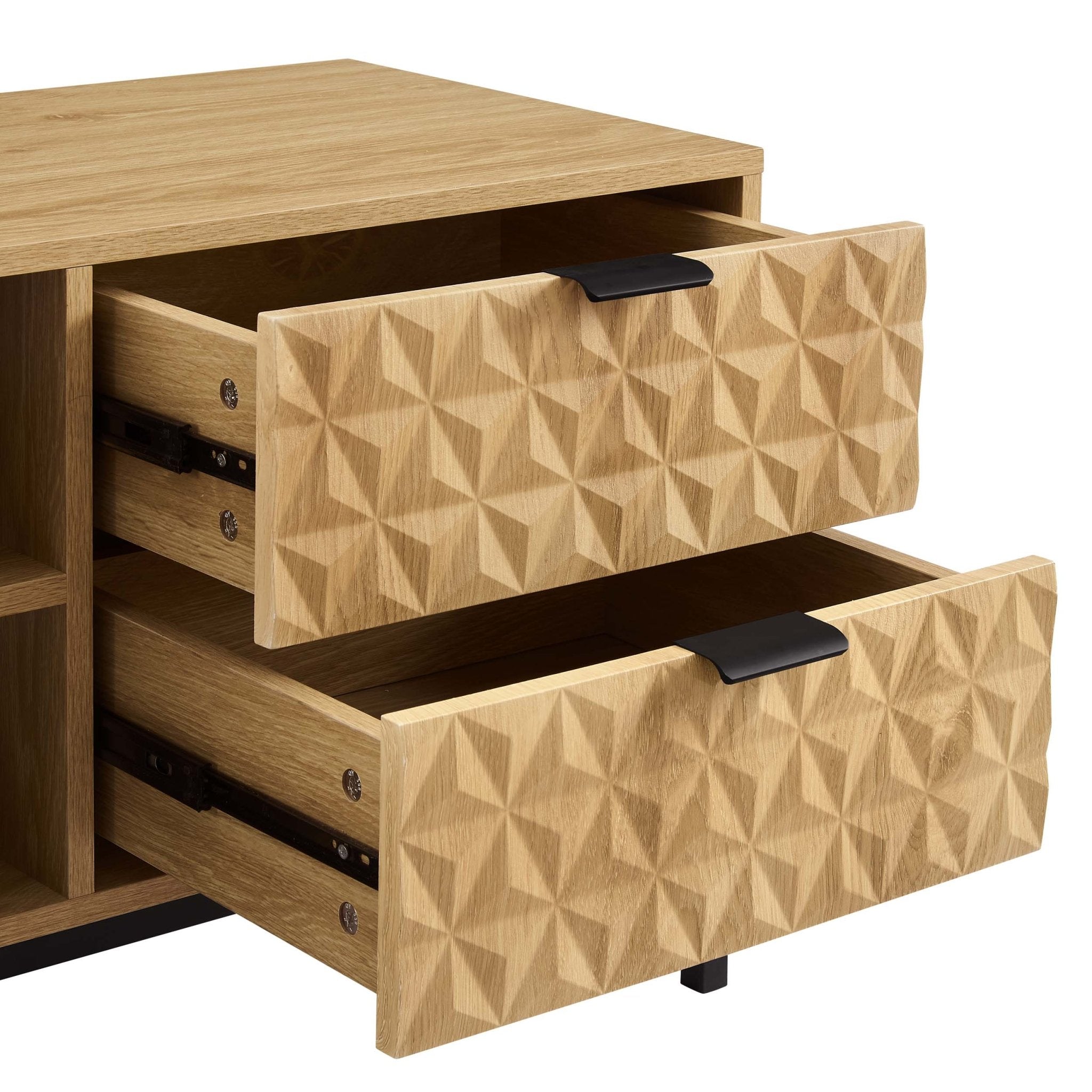 Dusklia - Isabella TV Unit  for TVs up to 60- Light Wood