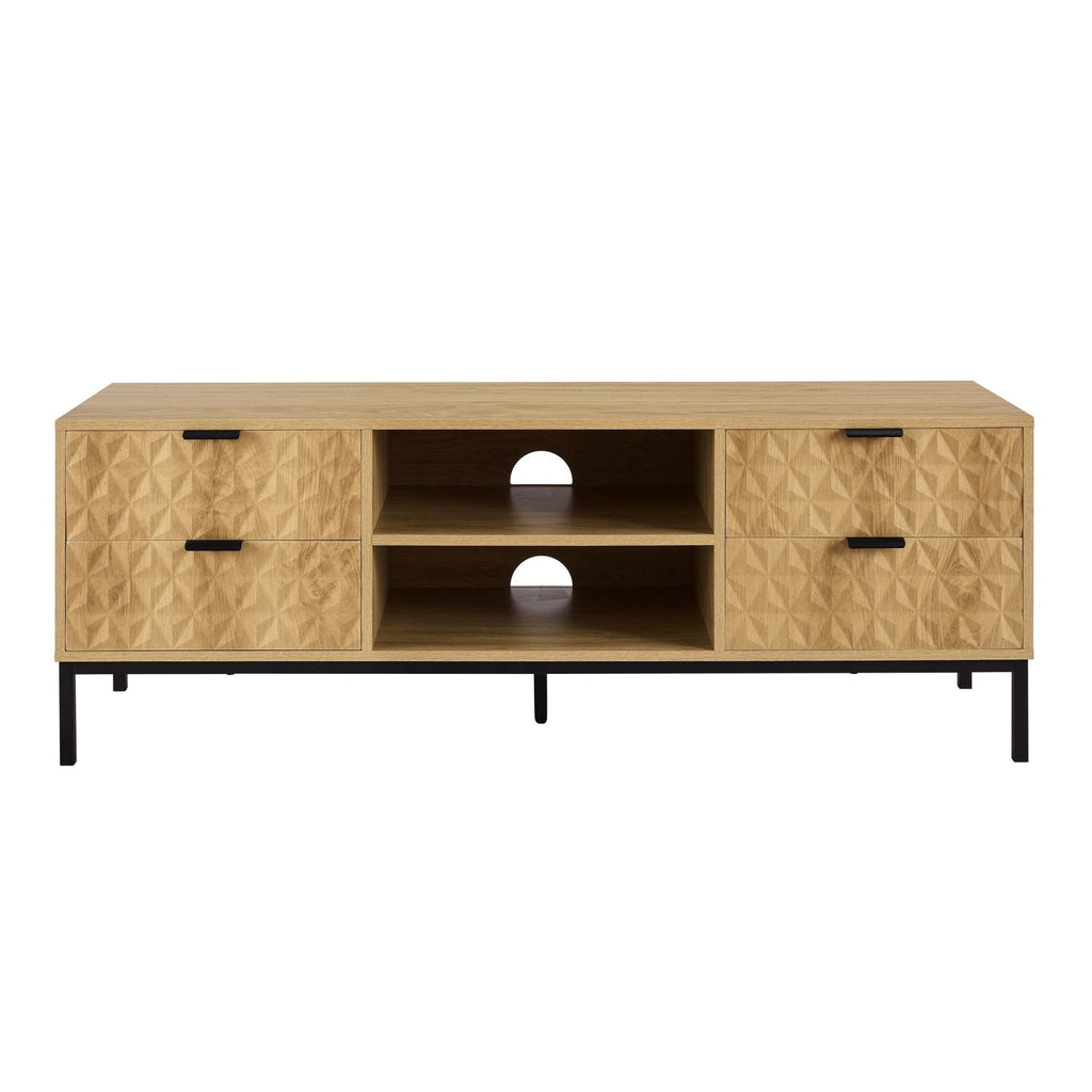 Dusklia - Isabella TV Unit  for TVs up to 60- Light Wood