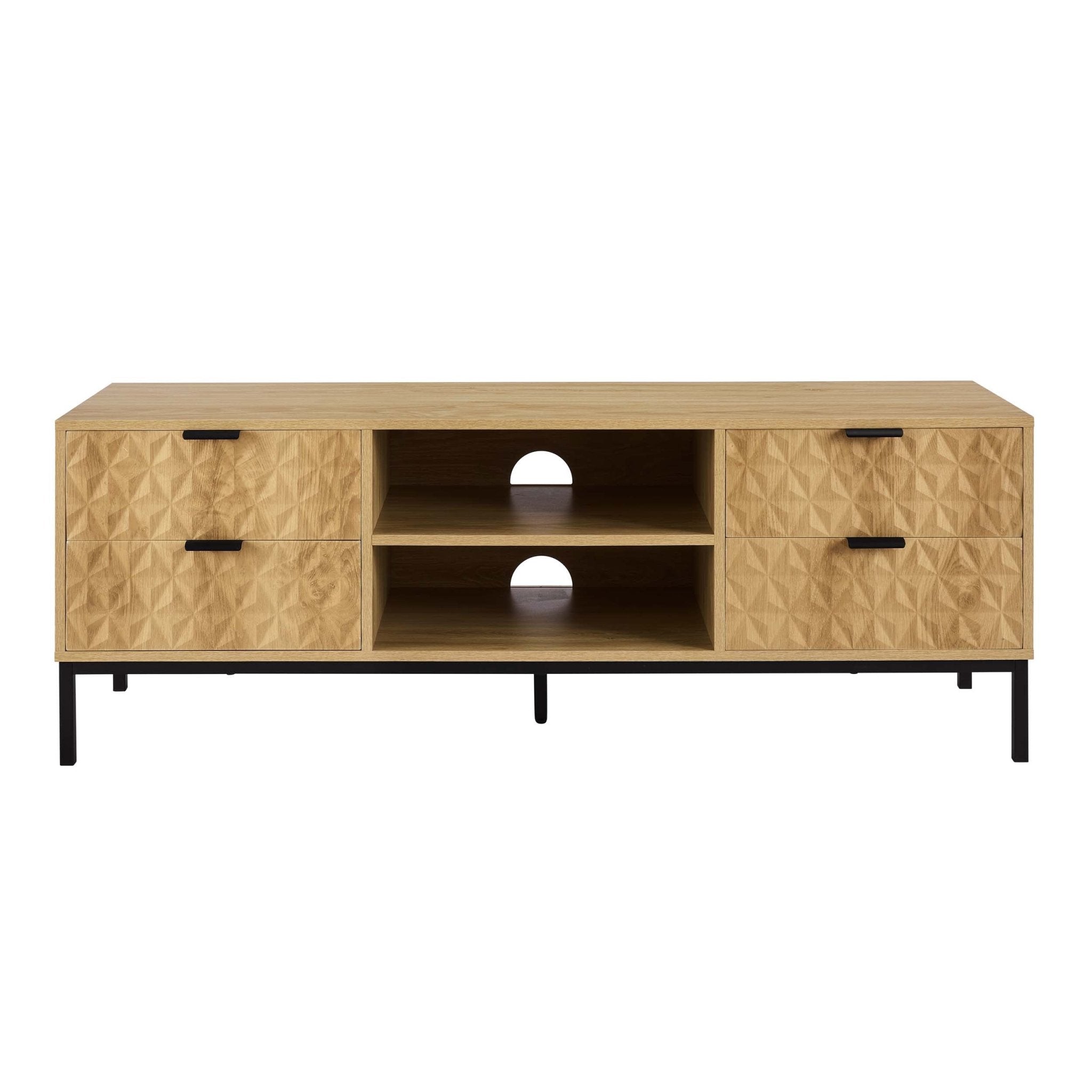 Dusklia - Isabella TV Unit  for TVs up to 60- Light Wood