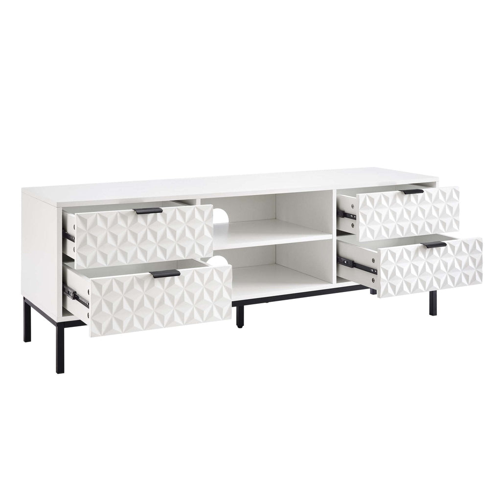 Dusklia - Isabella TV Unit  for TVs up to 60- White