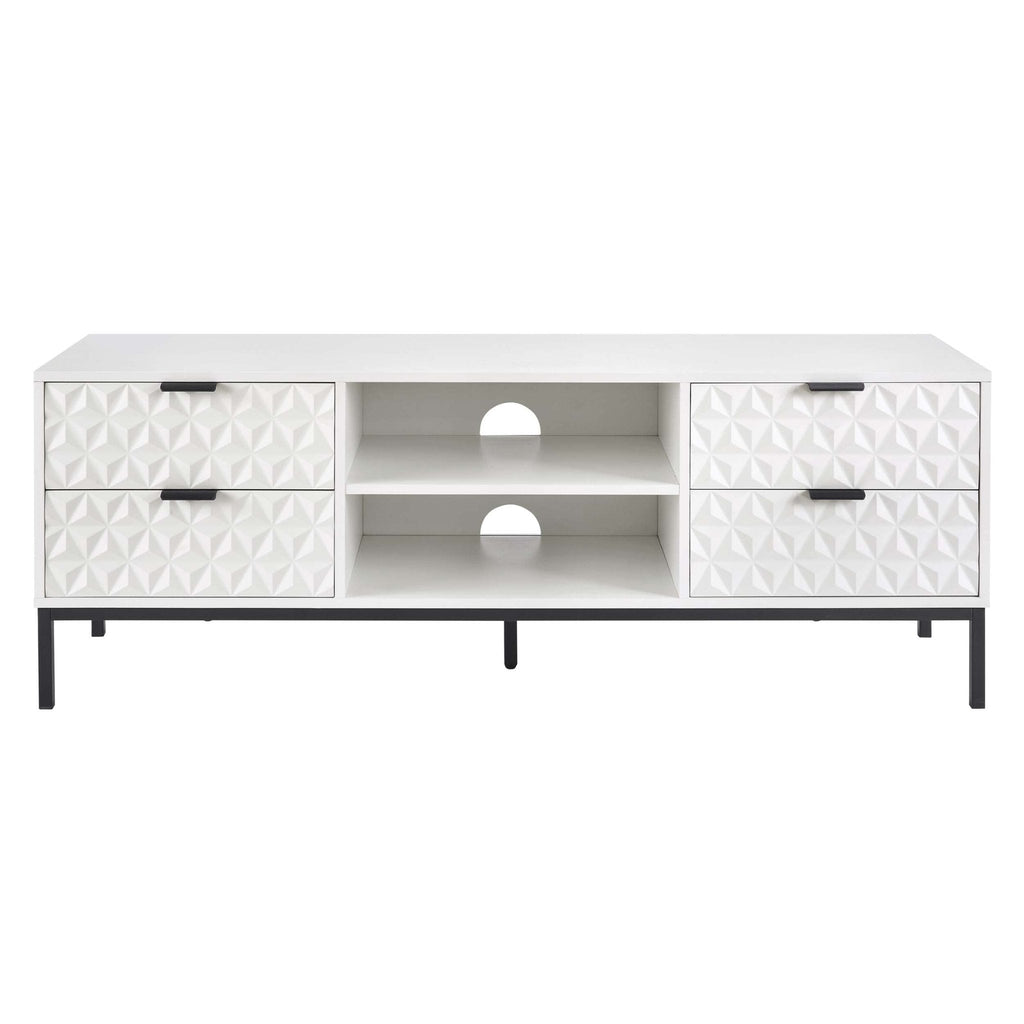 Dusklia - Isabella TV Unit  for TVs up to 60- White