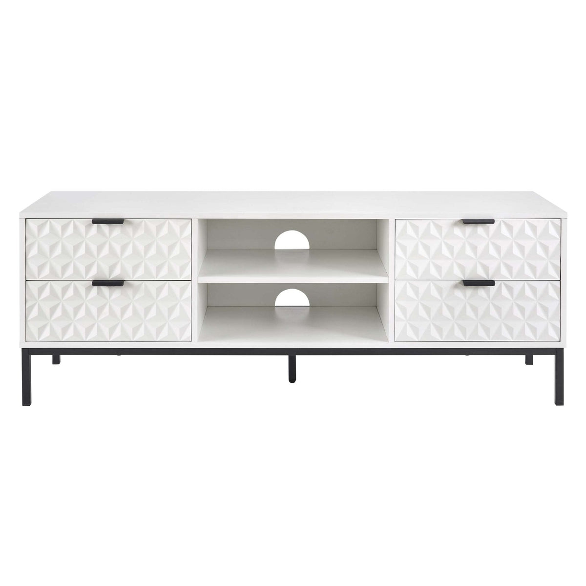 Dusklia - Isabella TV Unit  for TVs up to 60- White