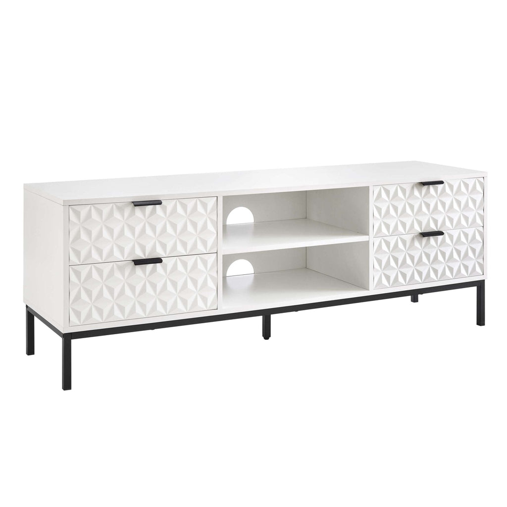 Dusklia - Isabella TV Unit  for TVs up to 60- White